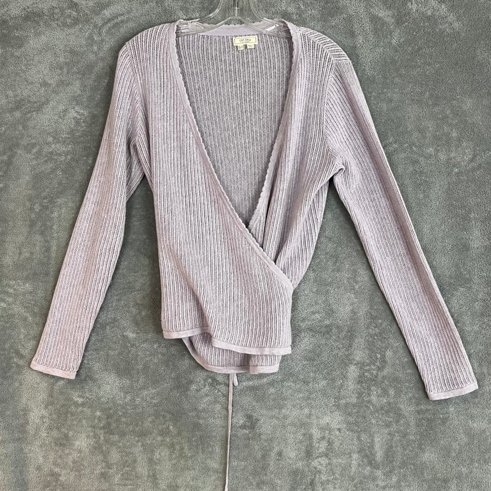 Fatface Wrap Sweater Womens 6 Lavendar Knit Layering Coquette Balletcore